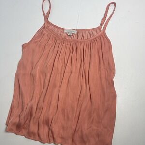 Allison Joy Evereve Womens Small Peach Loose Fit Lined Camisole Tank Top Flowy